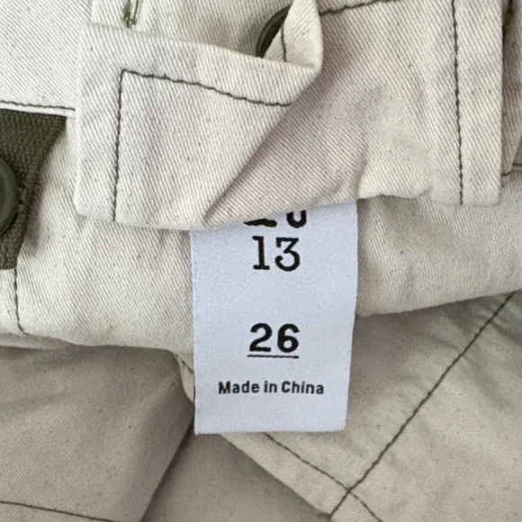 R13 Khaki Wide Leg Cargo Pants - Picture 11 of 14
